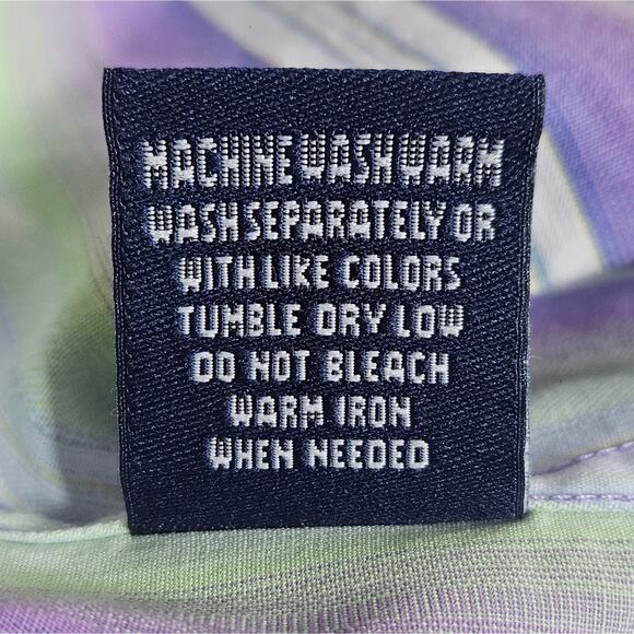 Robert Graham Purple & Green Button Down Shirt with Paisley Flip Cuffs, size 4 - Picture 8 of 8